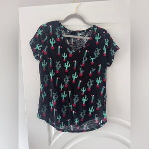 Torrid Black Cactus Print Tee